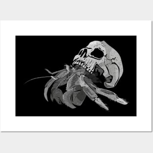 Skull hermit crab Posters and Art